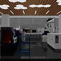 Modern Industrial Workshop With White Walls Silver Floors And Neat Machinery Arrangement