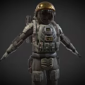 Detailed Full Body Astronaut In Tactical Spacesuit With Helmet Backpack Gear 3D Render