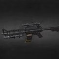 Modern Tactical Rifle With Optical Scope Magazine Barrel And Stock Design