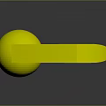 3D Rendered War Hammer With Sleek White Metal Head Brown Textured Handle And Blue Sphere