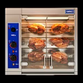Stainless Steel Commercial Rotisserie Oven With Glass Door And Roasting Chickens