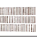 Various Decorative Baluster Designs For Railing Construction And Home Decor Projects 3d model