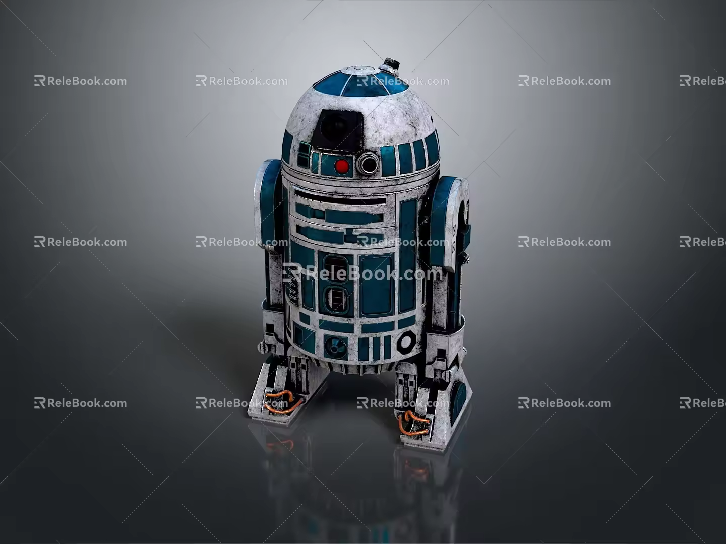 Robot Assistant Small Robot Butler Robot Butler Figure Game Figure 3d model