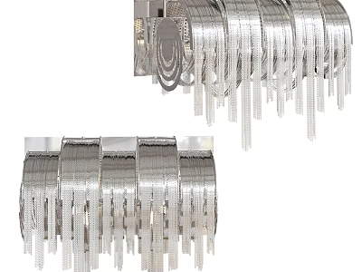 Contemporary Silver Wall Lamp With Hanging Fringe Design For Home Decor 3d model