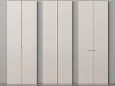 Sleek White Wardrobe Doors With Modern Minimalist Design For Bedroom Closet Furniture 3d model