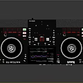 Numark DJ Controller Electronic Equipment with Dual Turntables Display Screen and Control Knobs