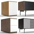 Modern TV Stand With Wood And Metal Design Multiple Drawers And Sturdy Metal Legs