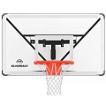 Silverback Wall Mounted Basketball Hoop With Transparent Backboard Red Rim And White Net