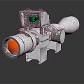 Precision Optical Equipment With Red Lens Green Digital Display And White Mechanical Components