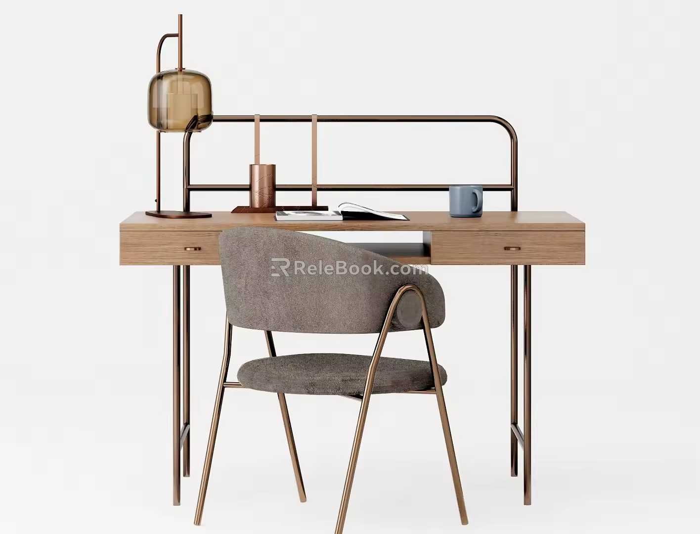 Desk and chair combination SU model 3d model