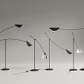 Modern Floor Lamps With Sleek Curved Arms And Black White Minimalist Design