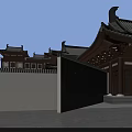 Scenic Ancient Chinese Architecture Complex With Pond Greenery Stone Pathways And Traditional Pavilions