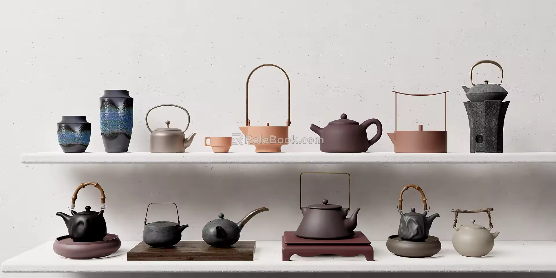 Ornaments Combination Tea Set Ornaments Tea Table Ornaments 3d model