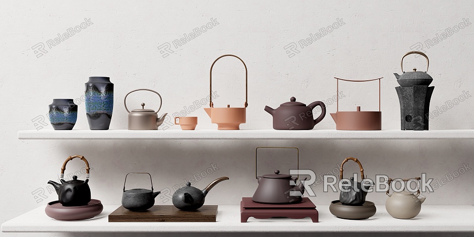 Ornaments Combination Tea Set Ornaments Tea Table Ornaments model