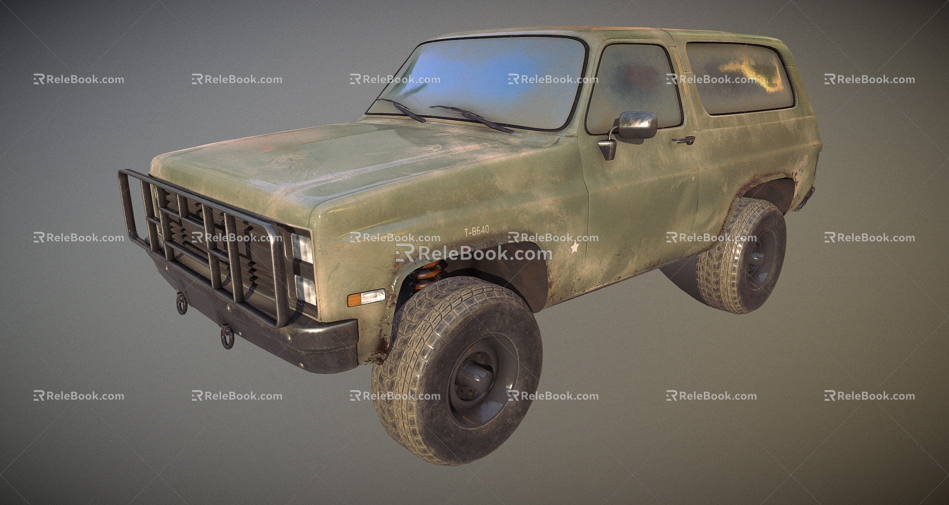 Jeep off-road vehicle military jeep Chevrolet M1009 low face number low model simple model game sub-era film and television level super realistic high precision 3d model