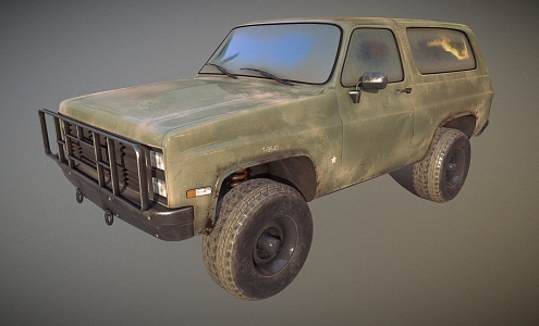 Jeep off-road vehicle military jeep Chevrolet M1009 low face number low model simple model game sub-era film and television level super realistic high precision 3d model