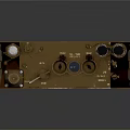 Old Military Radio Transceiver With Rusty Surface Control Knobs And Connection Ports