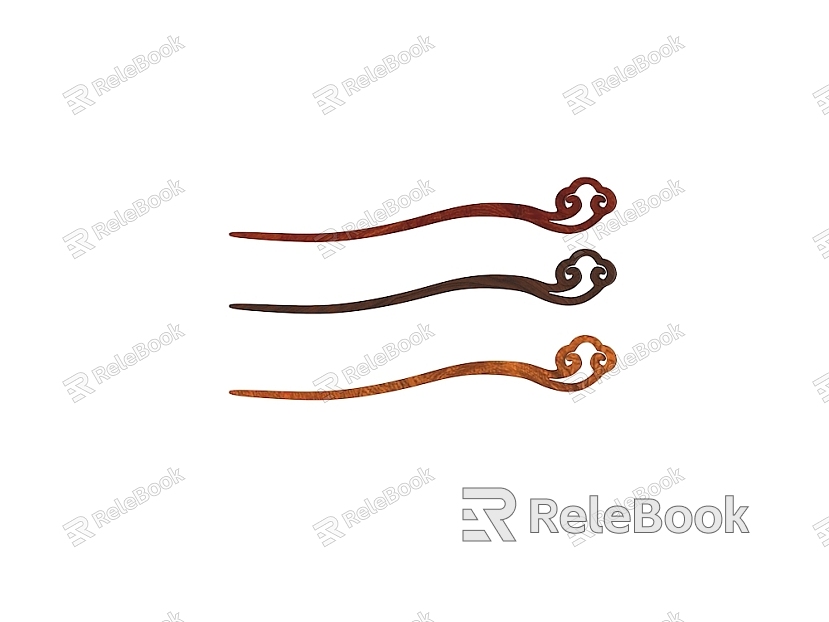 New Chinese Style Xiangyun Hairpin model