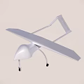 White Fighter Jet Flying in Blue Sky with Extended Wings and Landing Gear