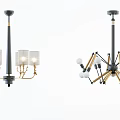 Modern Chandelier Designs With Metal Frames Spherical Bulbs And Brass Accents