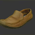 Comfortable Brown Leather Loafers With Stitched Design For Casual Daily Wear