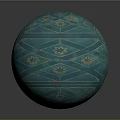 Vintage Blue Decorative Sphere Equipment With Carved Stars And Intricate Lines