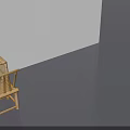 Bamboo Table and Chairs Set with Circular Woven Decor Bamboo Blinds and Shelf