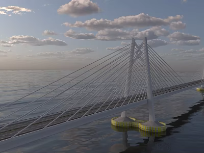 Hong Kong-Zhuhai-Macao Bridge 3d model