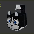 Cute Black And White Cat Shaped Storage Box For Home Organization And Decor