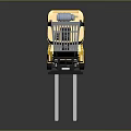 Industrial Yellow Blue Forklift With Cab And Forks On Reflective Surface
