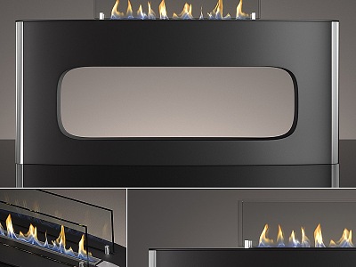 Nordic fireplace 3d model