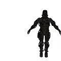 Man Wearing Detailed Mechanical Combat Armor Front And Back View 3d model