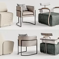 Modern Accent Chairs Soft Upholstered with Metal Frames and Accent Cushions for Modern Home Decor