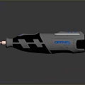 Dremel Rotary Tool Featuring Blue Button Silver Black Design And Circular Grinding Tip