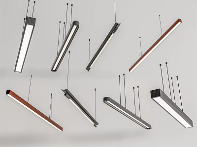 Modern chandelier office chandelier long chandelier 3d model Modern chandelier office chandelier long chandelier 3d model