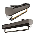 Modern Black Metal Light Fixtures with Sleek Frame and LED Strip Design