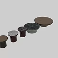 Modern Round Teatable Collection With Diverse Colors And Smooth Glossy Surfaces
