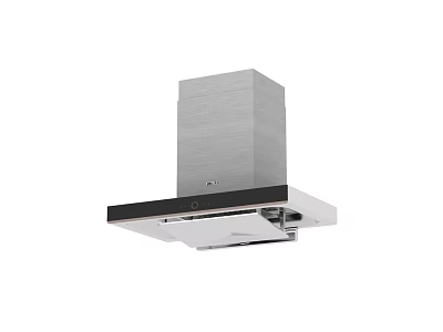 Modern Stainless Steel Kitchen Range Hood With Sleek Design And Effective Ventilation 3d model
