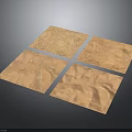 Four Brown Textured Tiles In Square Arrangement On Black Background