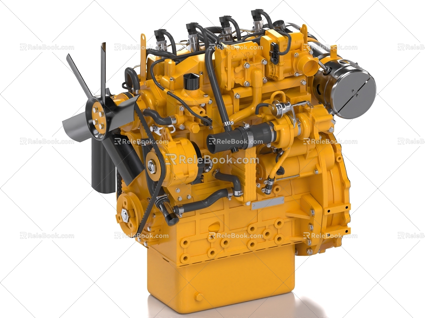 Diesel Engine Internal Combustion Engine Industrial Equipment Marine Engine Engine 3d model