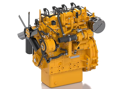 Diesel Engine Internal Combustion Engine Industrial Equipment Marine Engine 3d model
