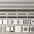 Various Air Conditioner Vents with Modern Grille Designs for Home Interiors