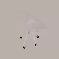 Transparent Leisure Chair with Metal Base and Wheels against White Brick Wall