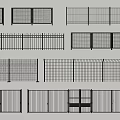 Different Types Of Metal Fences With Slatted Grid And Panel Designs