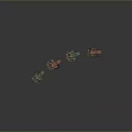 Four Green And Red Mechanical Game Movie Characters In Running Poses
