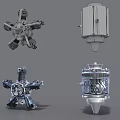 Industrial Equipment Precision Engineered Mechanical Components With Metal Structures And Cylindrical Parts