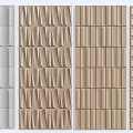 Stylish Decorative Wall Panels With Various Textured Patterns And Neutral Color Designs 3d model