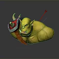 Game Movie Character Yellow Horned Warrior With Red Shield And Arrows