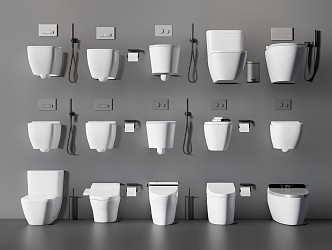 Modern toilet 3d model