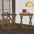 Modern side a few solid wood side a few side a few corner a few decorations middle ancient side a few case a few 3d model